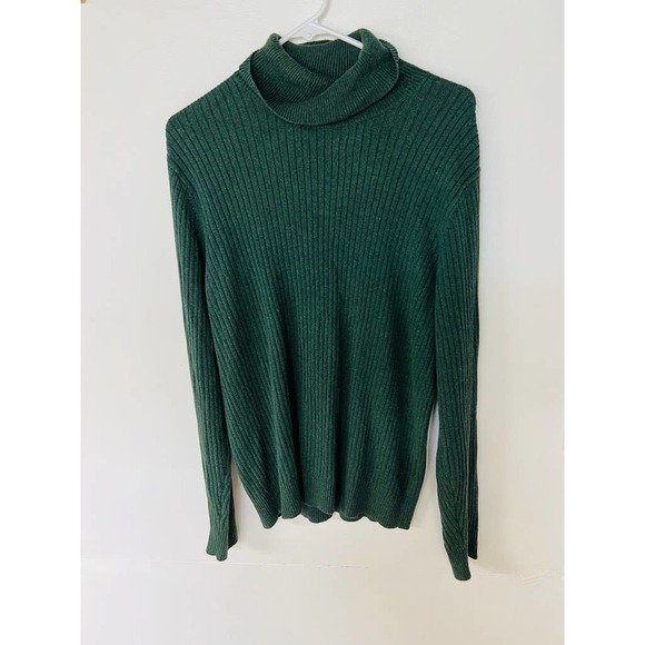 Gap Hunter Green Ribbed Turtleneck Sweater - Picture 2 of 6